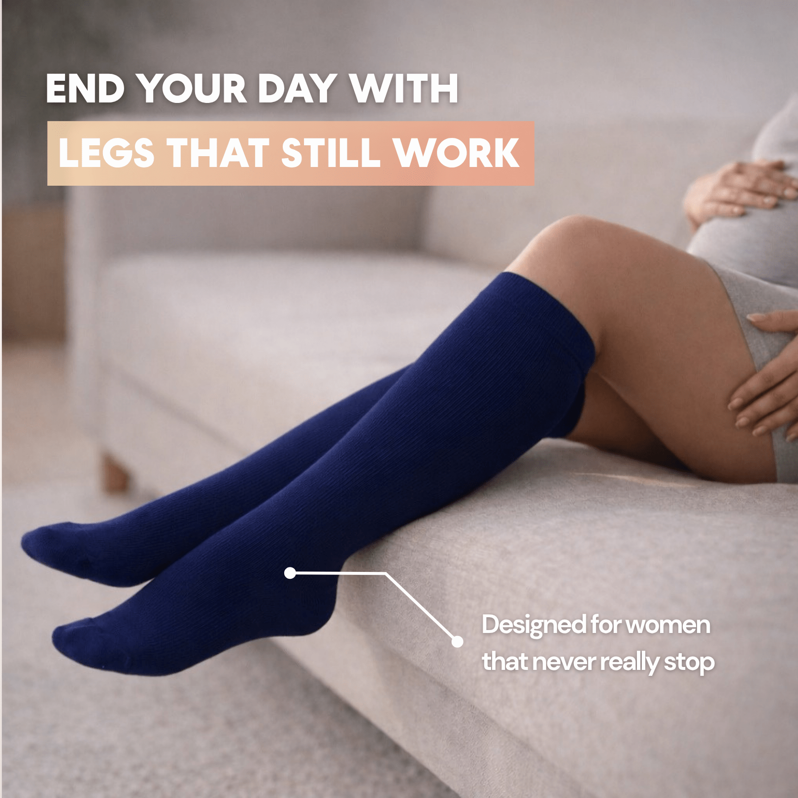 Swelly™ Navy All - Day Compression Socks - Swelly