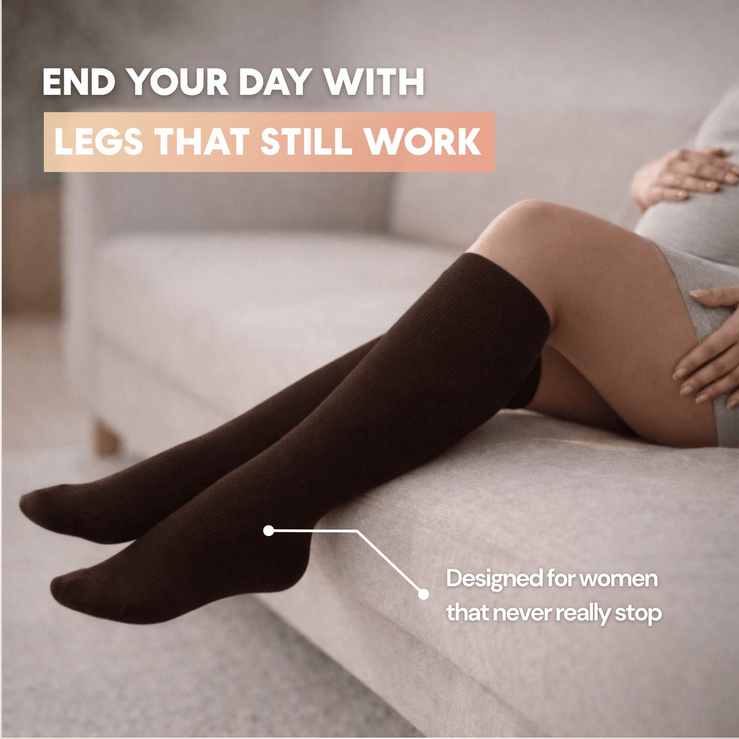 Swelly™ Mocha All - Day Compression Socks - Swelly