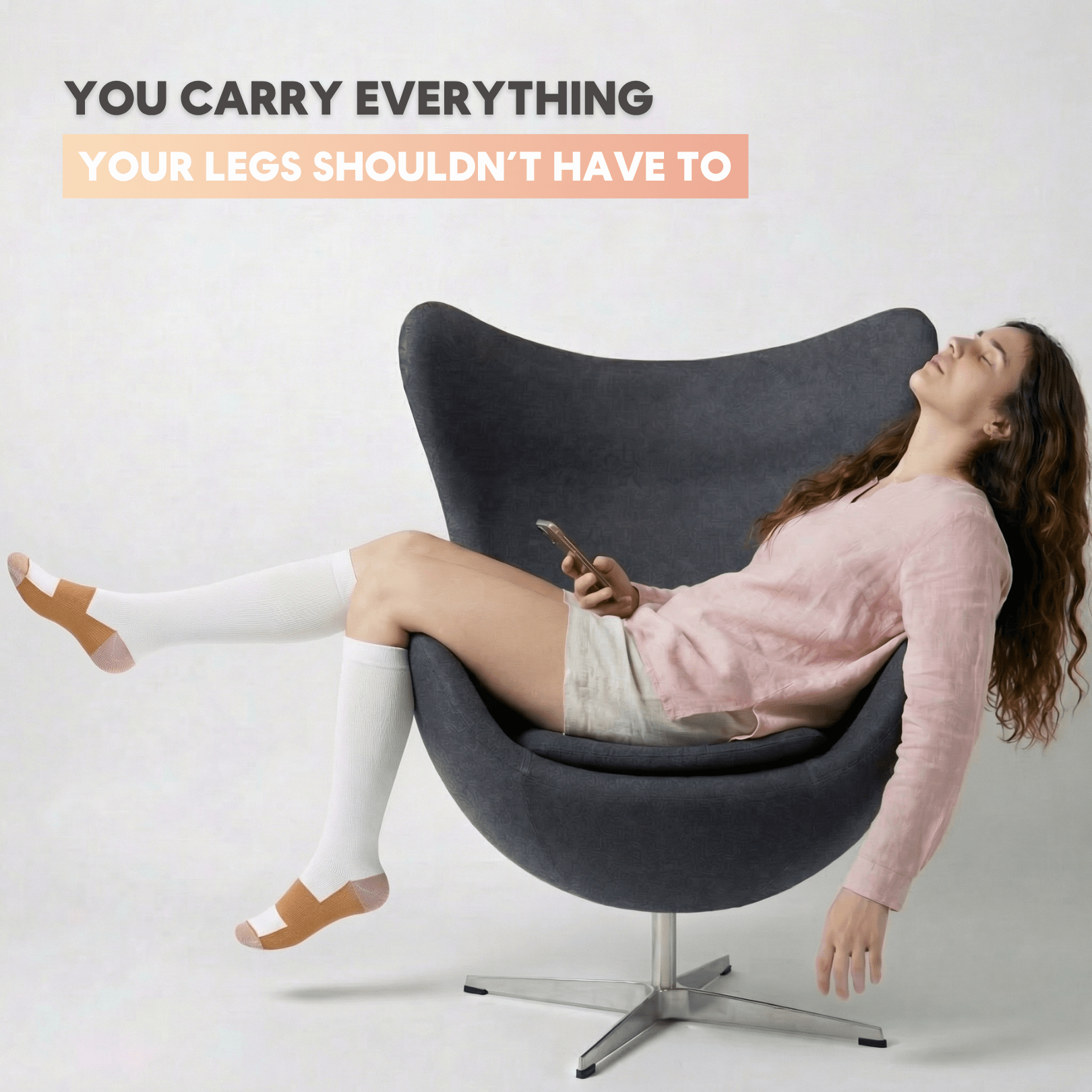 Swelly™ Ivory All - Day Compression Socks - Swelly