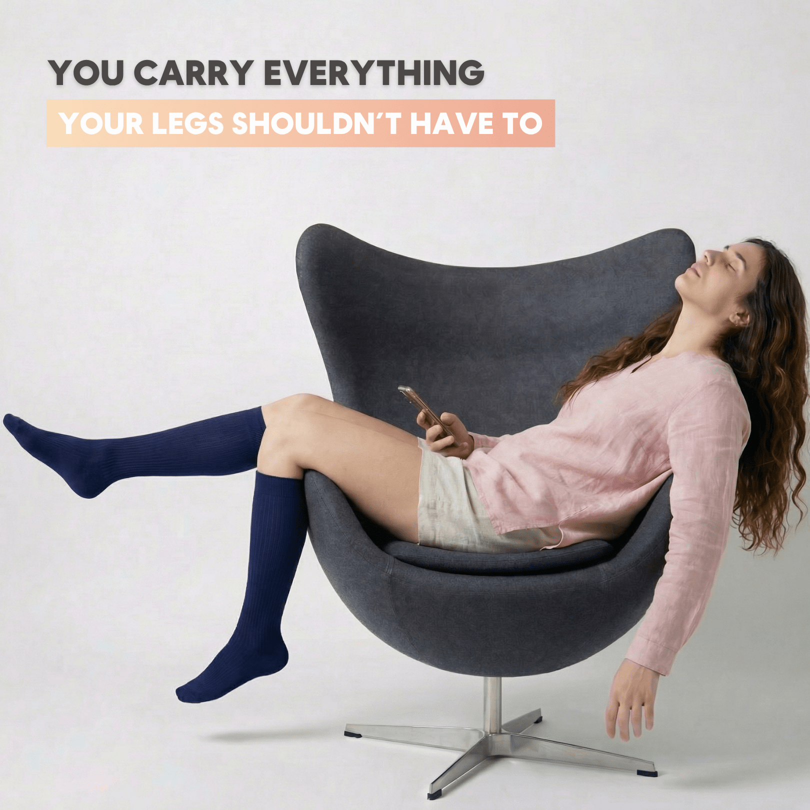 Swelly™ Navy All - Day Compression Socks - Swelly