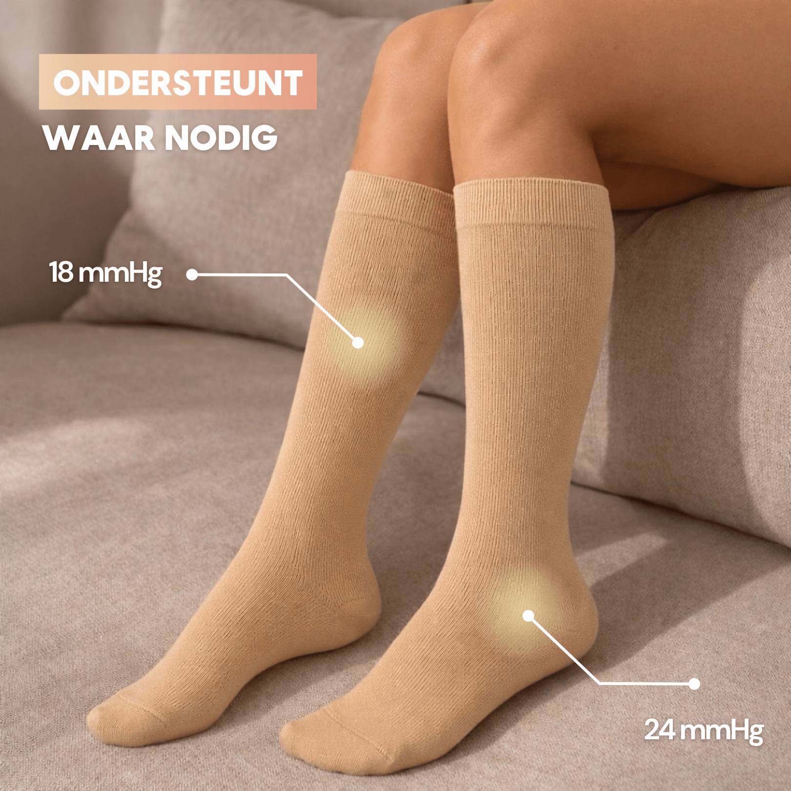 Swelly Comfort Sokken - Beige - Swelly