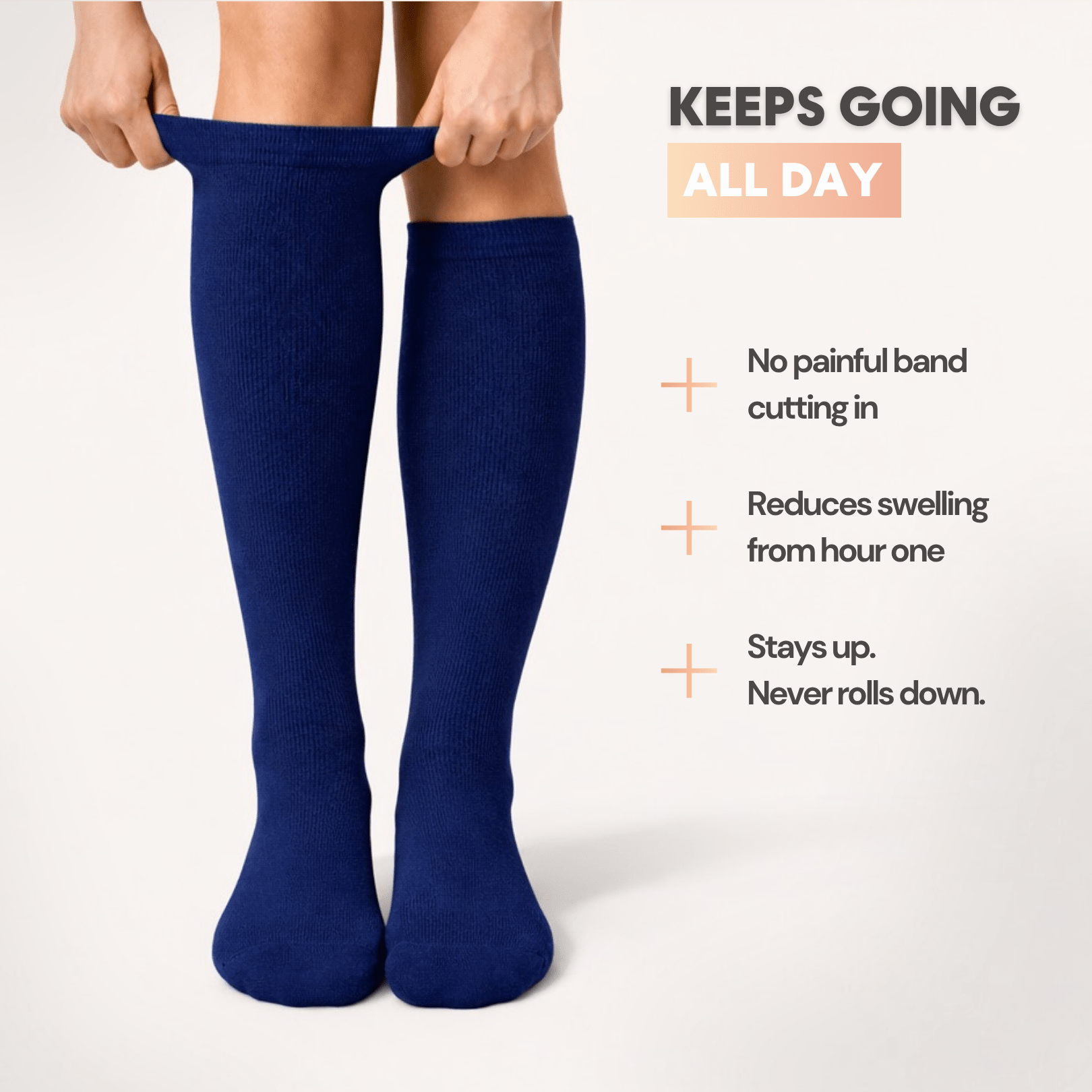 Swelly™ Navy All - Day Compression Socks - Swelly