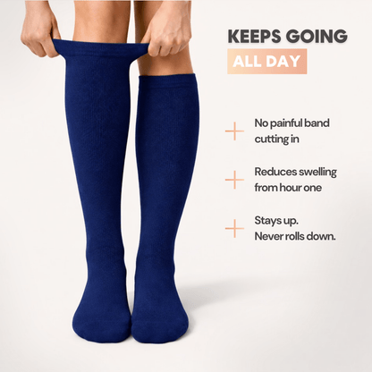 Swelly™ Navy All - Day Compression Socks - Swelly