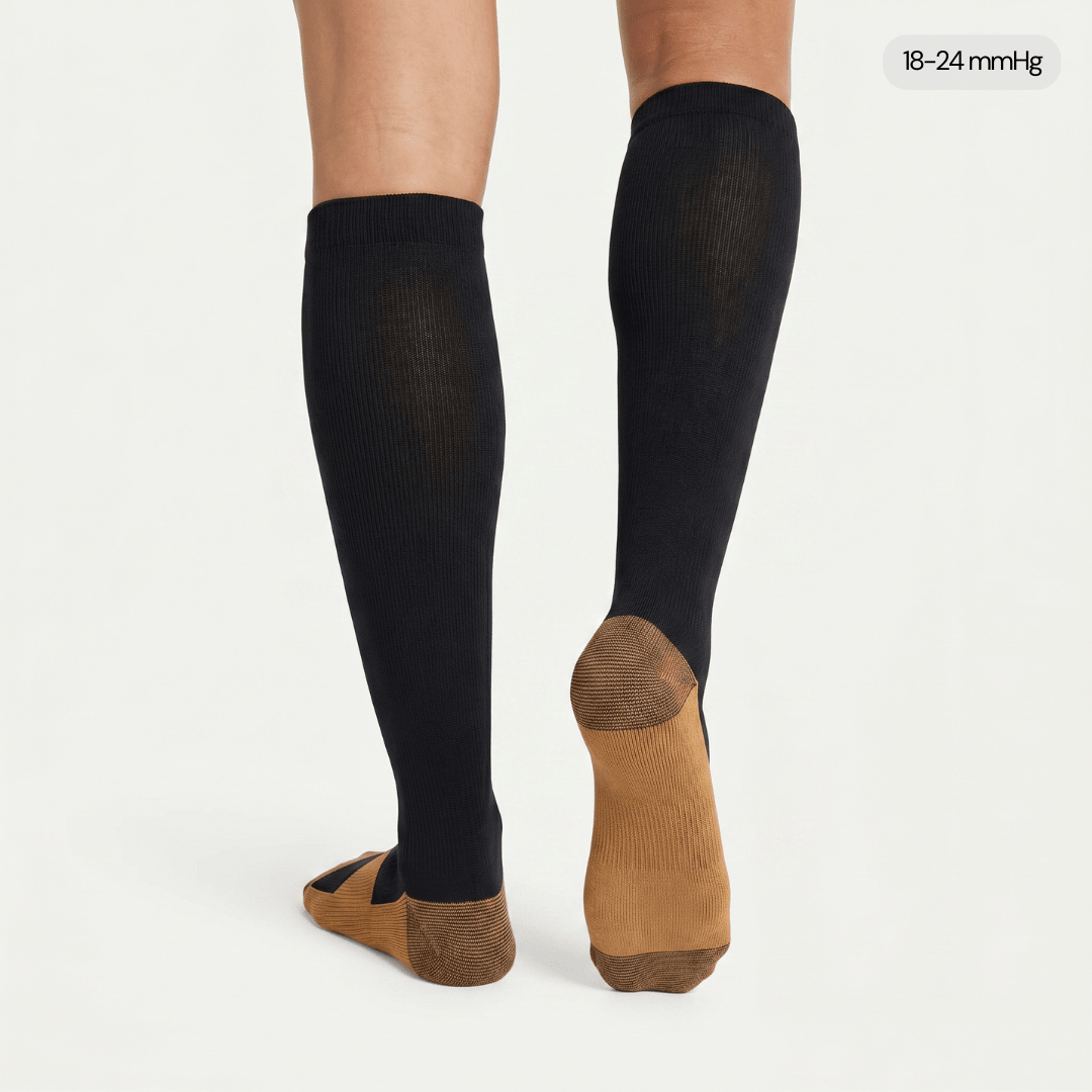 Women's Everyday Compression Knee High Socks - Midnight - Swelly