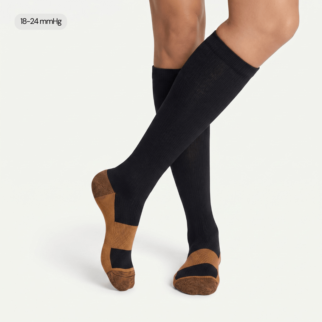 Women's Everyday Compression Knee High Socks - Midnight - Swelly